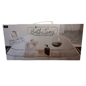Nature's Mark Bath Tray Expandable Book Tablet Stand‎ Attachment Fits Most Tubs